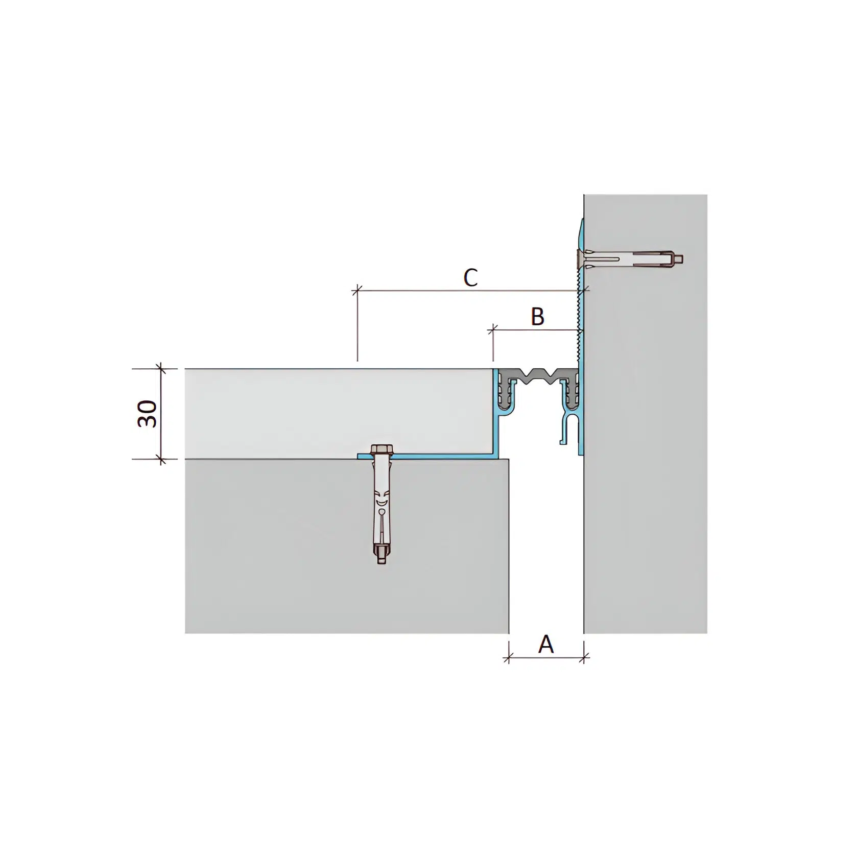 DSHL-30 corner installation diagram