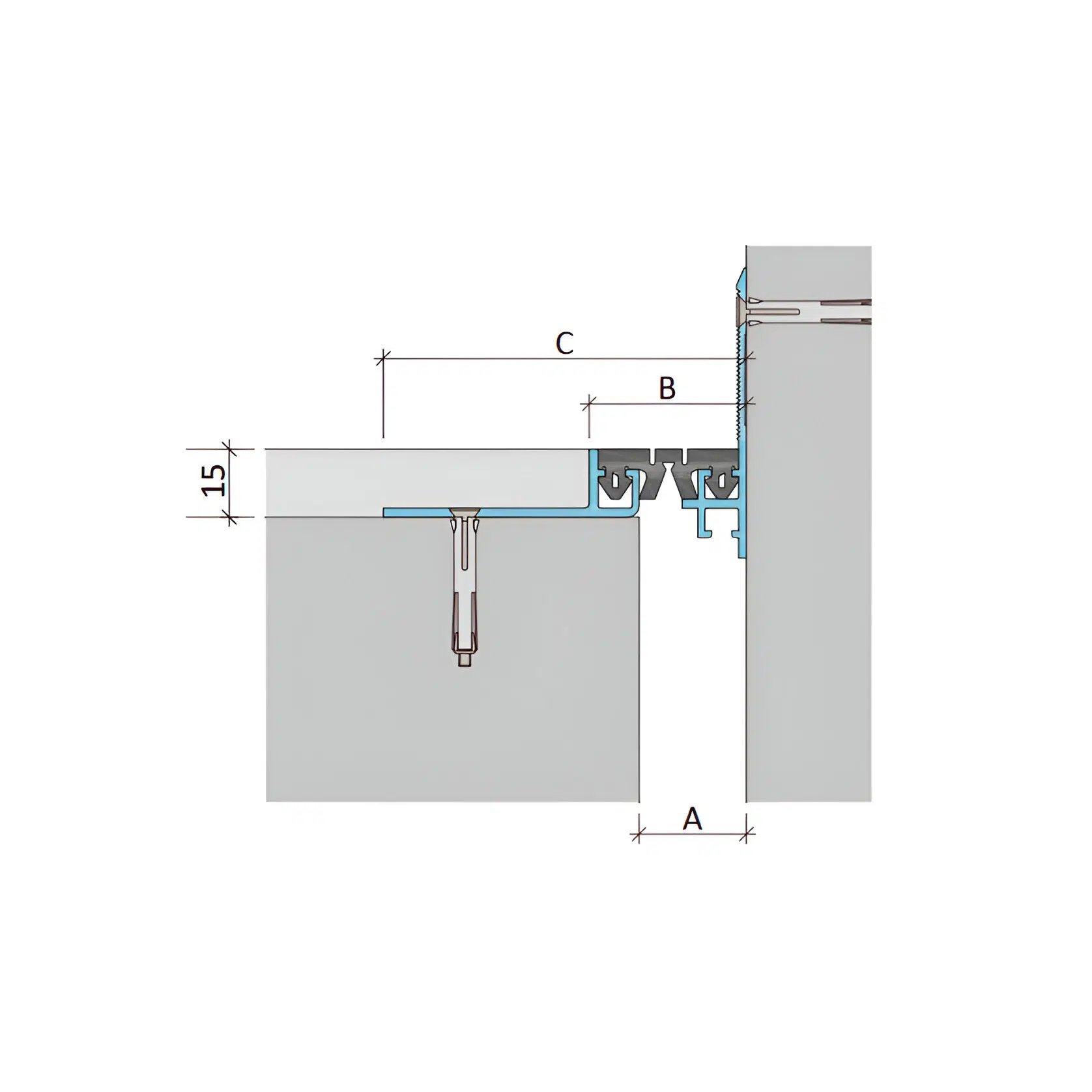 DSHM-15 corner installation diagram