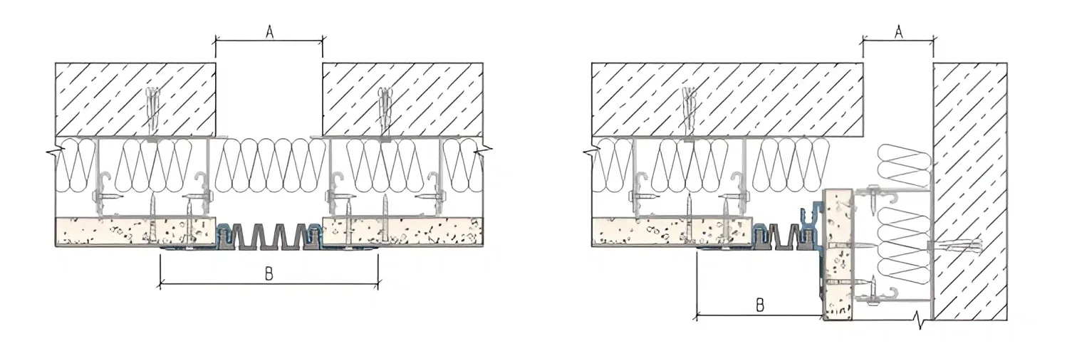 Installation diagram of AQUASTOP® DGK expansion joint device