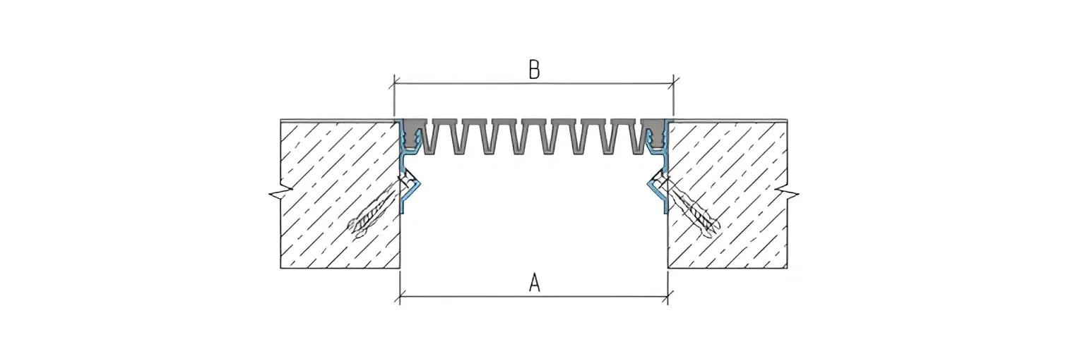Installation diagram of AQUASTOP® DGK-FAS expansion joint device